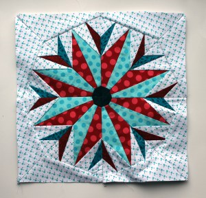 final paper piecing star  block