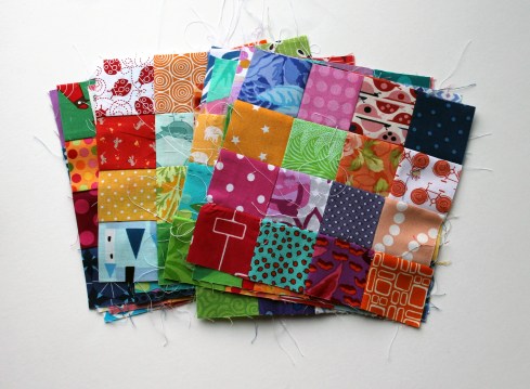 quilt blocks in progress