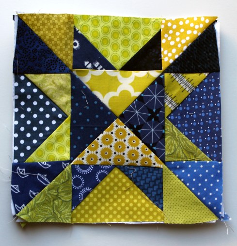 modern ohio star quilt block