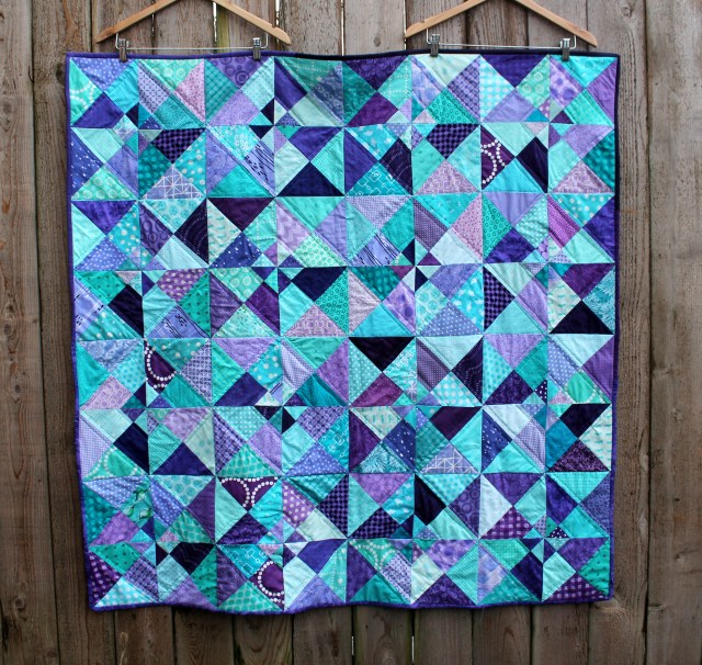 finished double pinwheel quilt