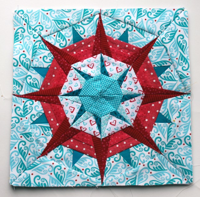 paper peicing star  finished block