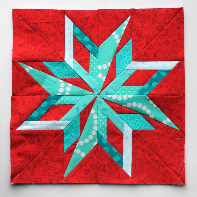 paper pieced star 14 finished block
