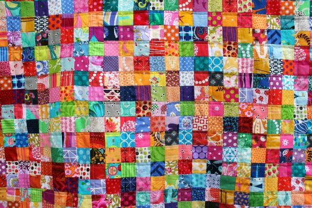 postage stamp quilt detail
