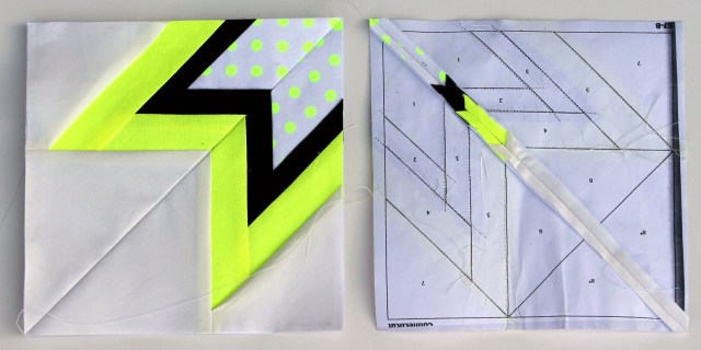 paper piecing star blcok pieces