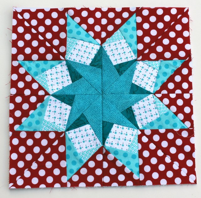 finished paper piecing star block