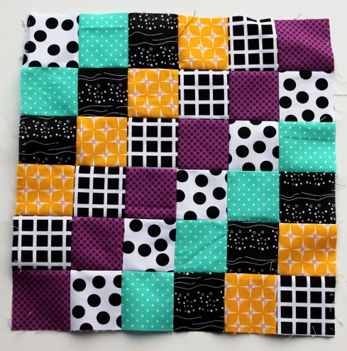 trip around block modern bright quilt block