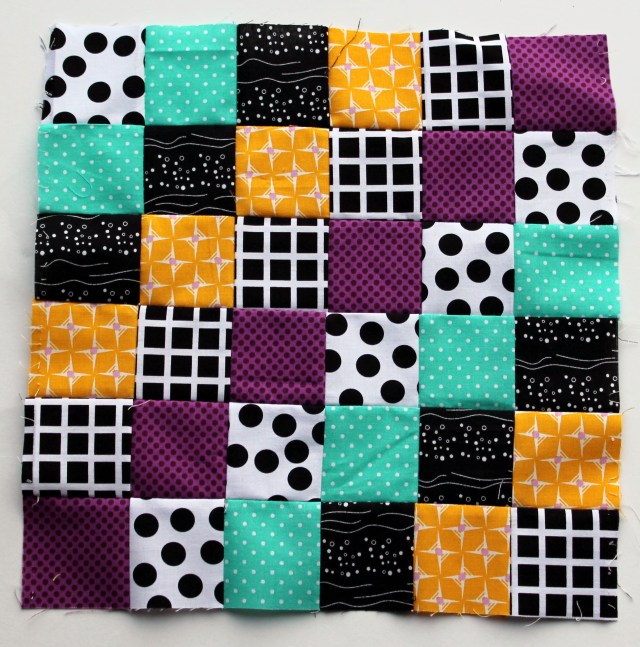 trip around block modern bright quilt block