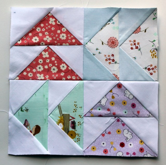 Posy fabric quilt block
