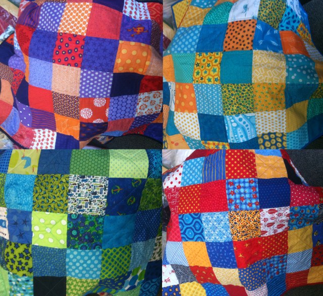 simple bright kids quilts