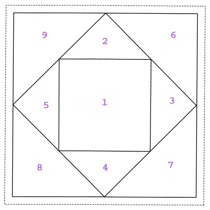 free square in square paper piecing pattern