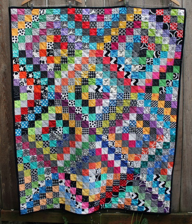 scrappy trip around quilt 