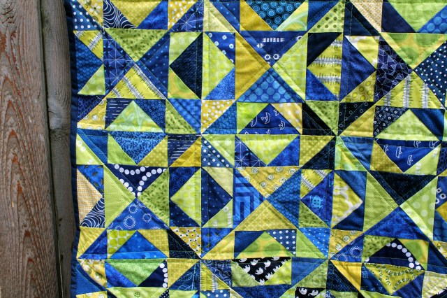 citron arrow quilt detail