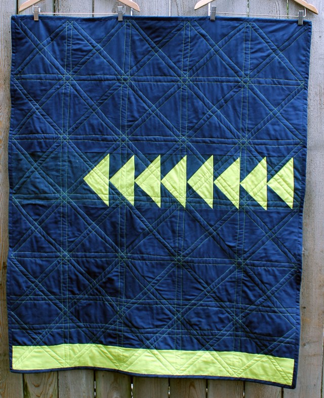modern quilt back