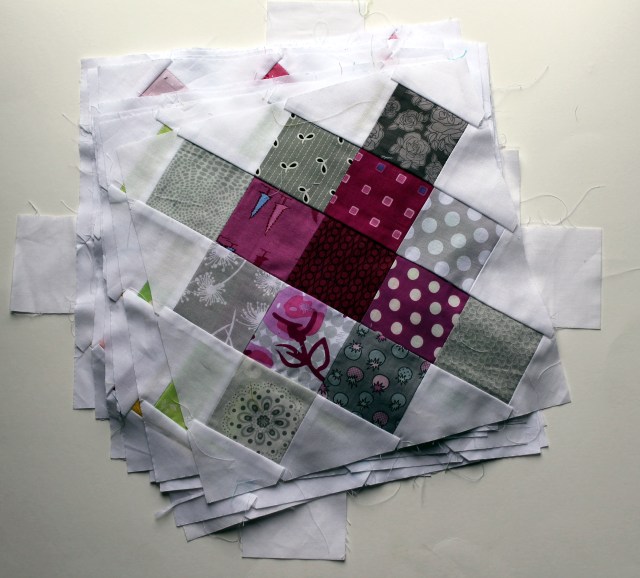 Granny squares ready to go