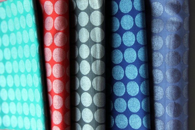 Michael Miller's Mirror Ball Dot fabric.