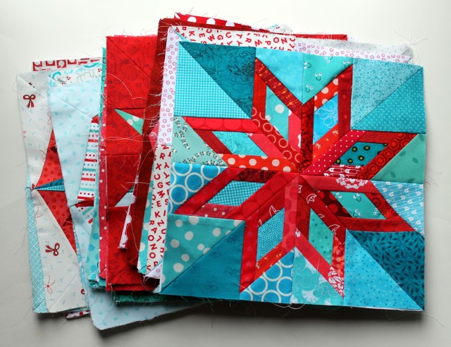 Paper piecing star blocks