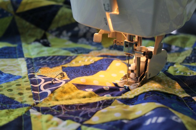 quilting in progress