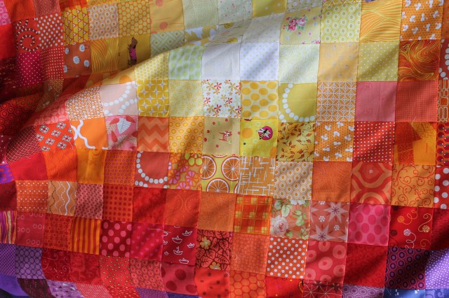 scrap simple quilt top