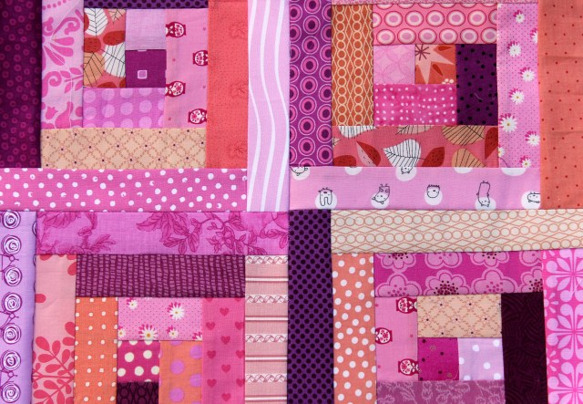 blush log cabin detail