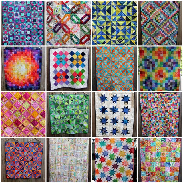Finished quilt tops mosaic