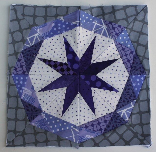 modern paper piecing star block