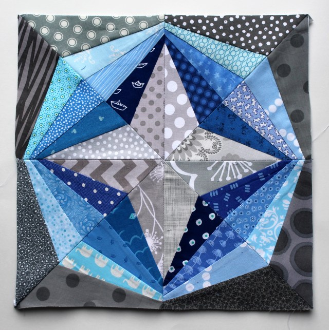 Free paper piecing star block