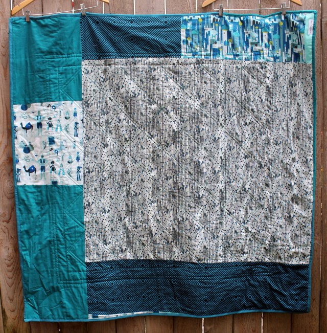 modern quilt back