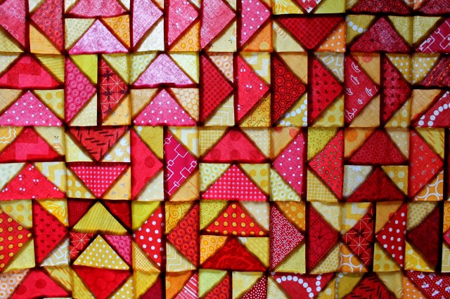 back lit quilt detail