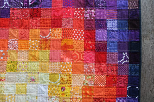 graduating quilt detail