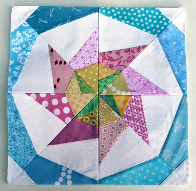 modern paper pieced scrap star
