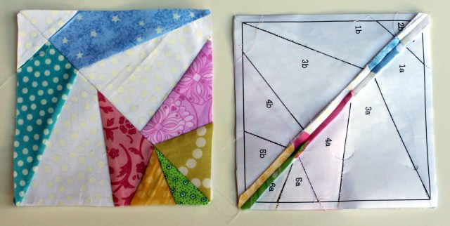 pinwheel star block pieces