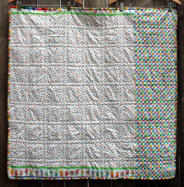 wonky star quilt back