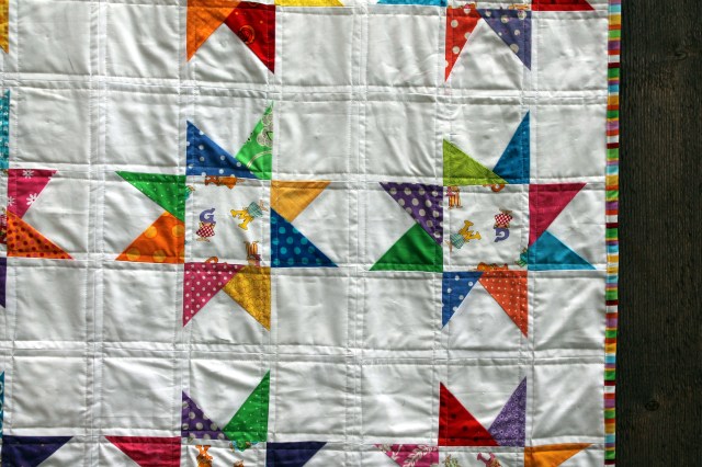 wonky star quilt detail