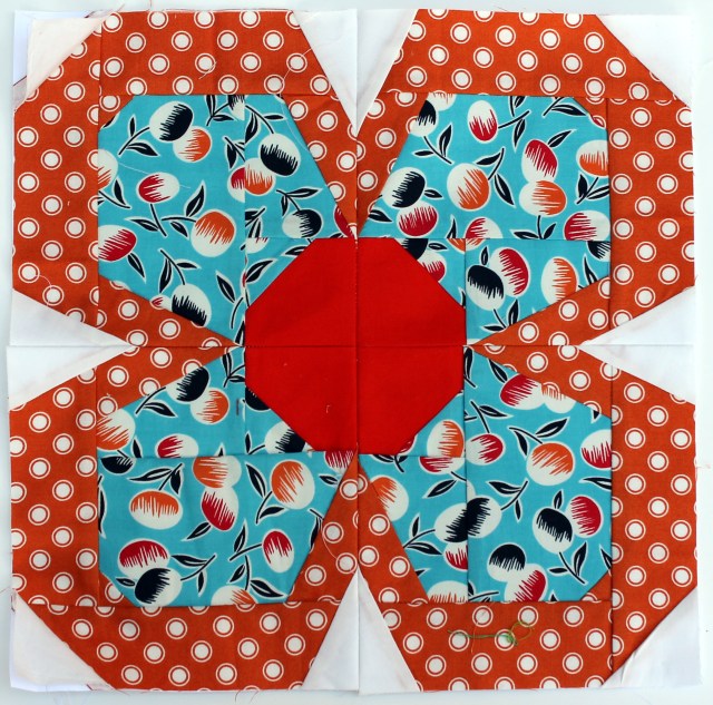paper pieced flower pattern