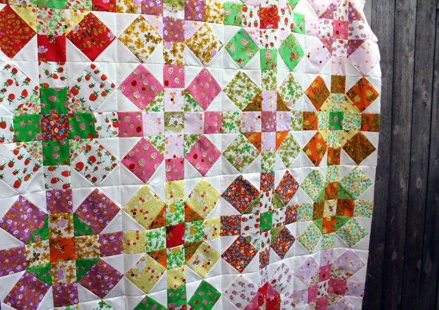 Briar Rose quilt top detail 2
