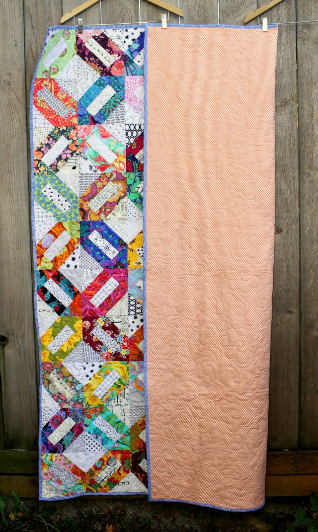 Floral Cracker quilt back