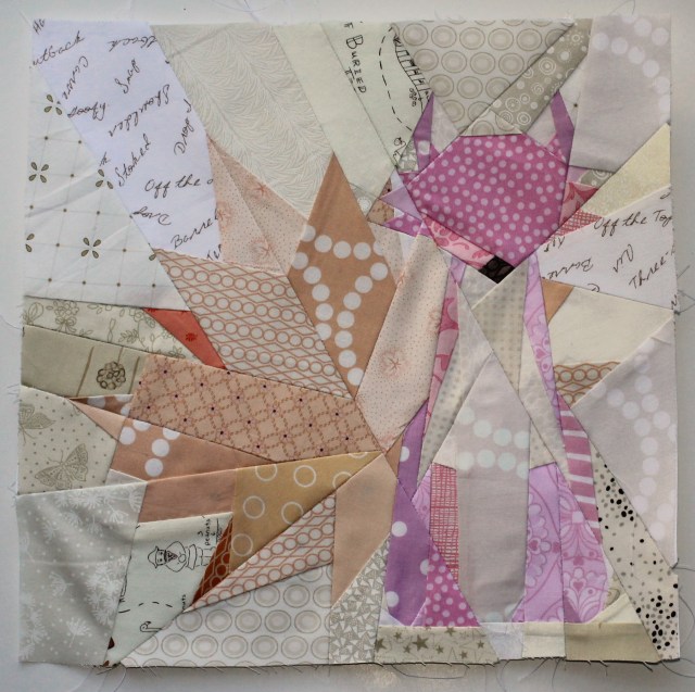 Paper pieced fox block