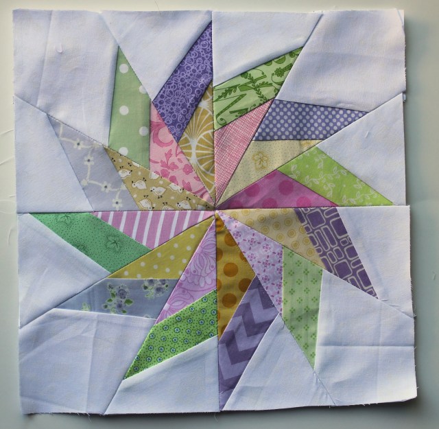 paper pieced scrap star block
