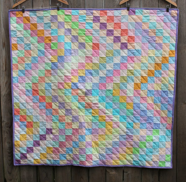 Trip around pastel quilt