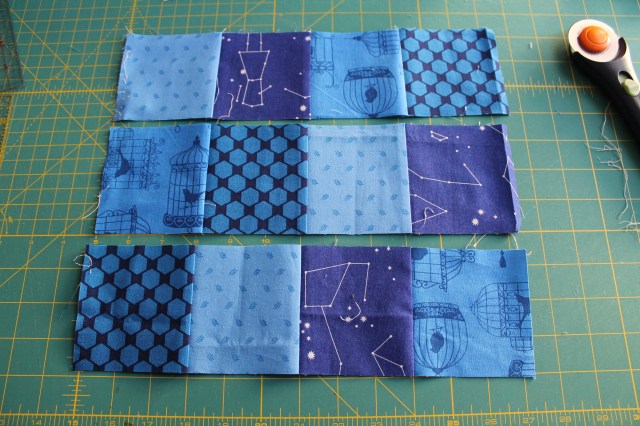 strip blocks ready to go