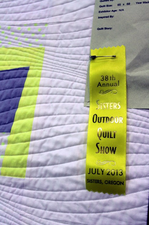 Neon challenge quilt ribon