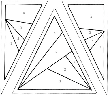 wonky scrap star pattern