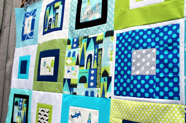 Les Monsieur quilt top detail 2