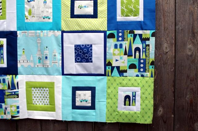 Les Monsieur quilt top detail