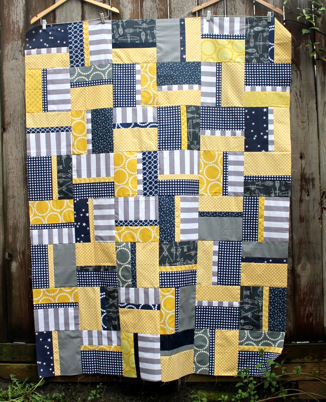finished PMQG charity quilt top