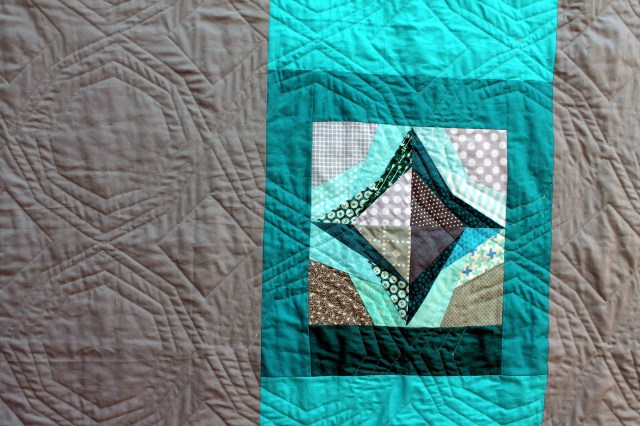 finished quilt back detail