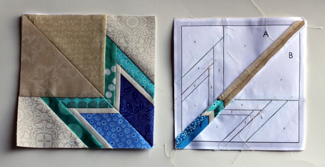 Lone Starburst block pieces