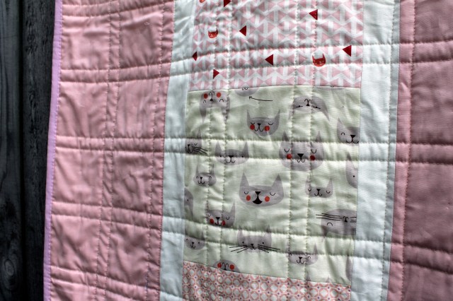 low volume quilt backing detail