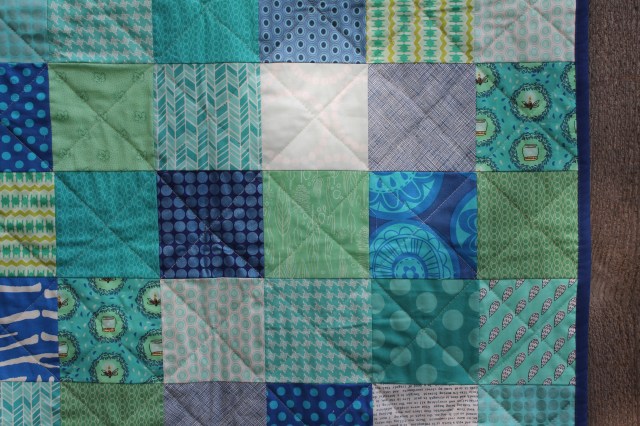 simple patchework quilt detail