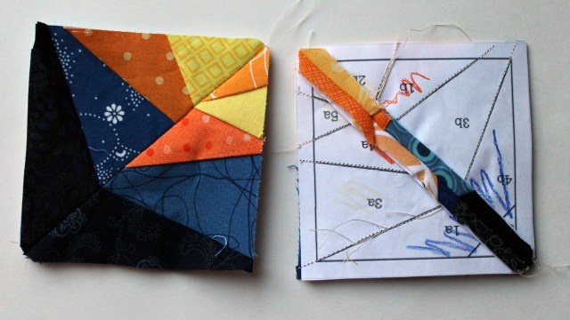 Lucky Star block pieces